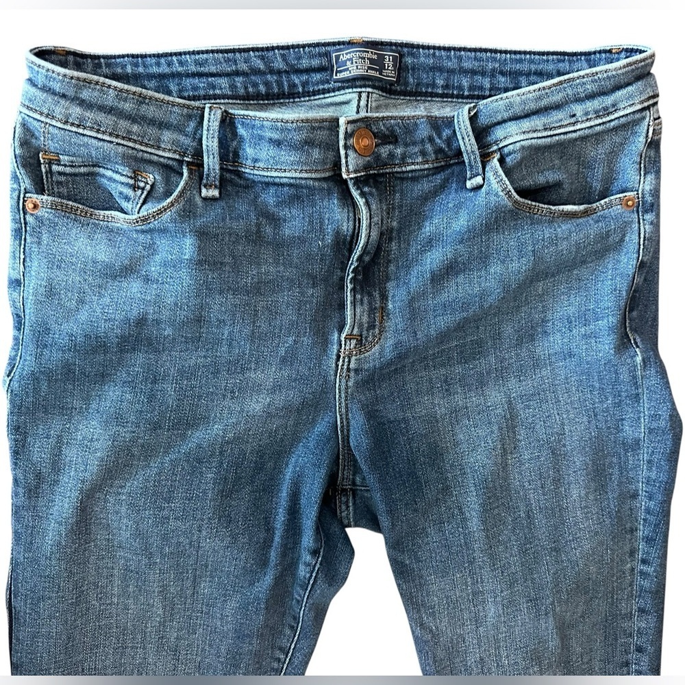 Abercrombie & Fitch Mid Rise Super Skinny Ankle Jeans Size 31 / 12 - Picture 4 of 7